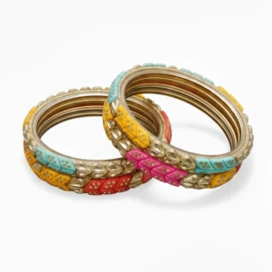 Multicolored Glass Bangles