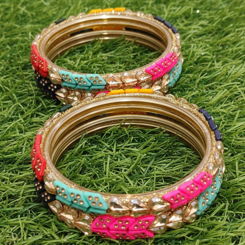 Multicolored Glass Bangles - Image 5