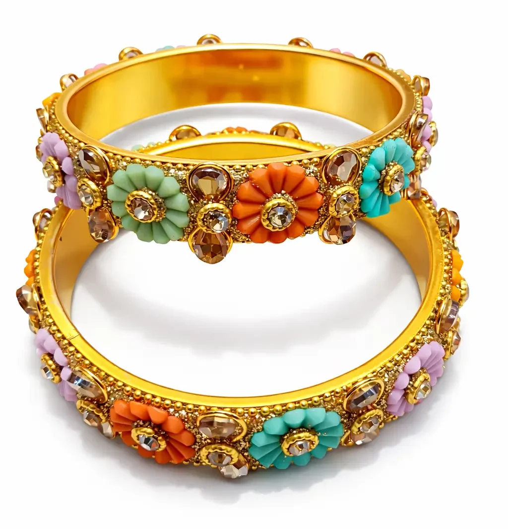 Elegant Garden Blossom Bangles