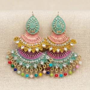 Aavya Multicolor Meenakari Jhumka Earrings