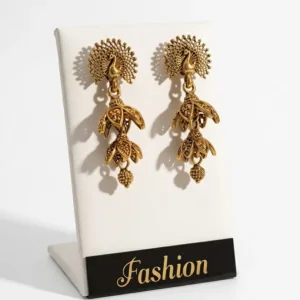 Handcrafted Indian Peacock Jhumka Earrings