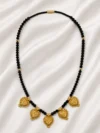 Gold Plated Black Beads Traditional Mangalsutra Necklace for Women