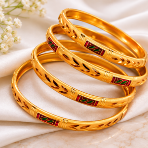 Gold Plated Meenakari Bangles Set for Women.