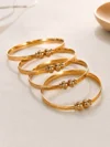 Traditional Gold Plated Designer Daily Wear Kada Bangles Set for Women (Pack of 4)