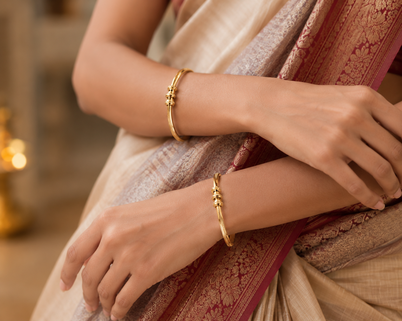 Traditional Gold Plated Designer Openable Kada Bangles for Women