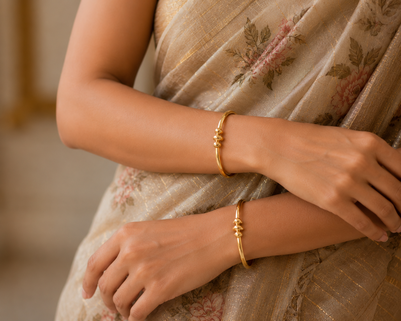 Traditional Gold Plated Designer Openable Kada Bangles for Women