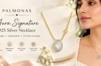 PALMONAS Aura Signature 925 Silver Necklace for Women with Elegant Pendant