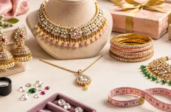 Artificial jewellery buying guide with Kundan necklace, Jhumkas, bangles and jewellery accessories