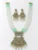 Mint Green Kundan Long Necklace Set with Earrings