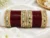 Maroon Bridal Chura Set with Gold Plated Stone Bangles for Women