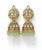 Emerald Glow Antique Gold Jhumka Earrings