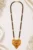 Gold Plated Traditional Black Beads Mangalsutra for Women with Designer Temple Pendant