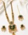 Green Kundan Bridal Necklace Set with Maang Tikka & Earrings