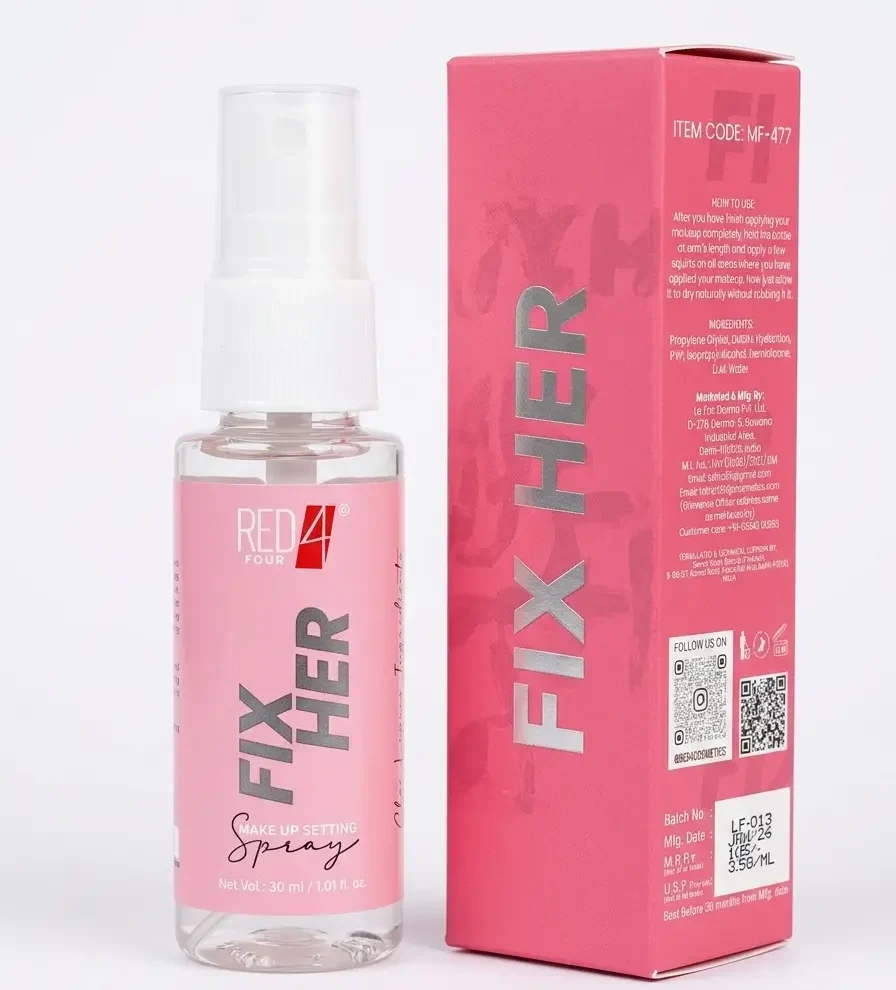 RED4 FIX HER: All-Day Matte Makeup Fixer & Setting Spray (Sweat-Proof Formula)