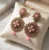 Vedic Rose Gold-Tone Traditional Drop Earrings