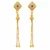 Gold Plated Ruby Red Stone Long Chain Drop Earrings for Women | Traditional Imitation Jewellery