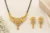 Gold Plated Mangalsutra with Earrings for Women – Traditional Black Beads Pendant Set