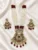Maroon Kundan Bridal Long Necklace Set with Pearl Mala & Heavy Pendant